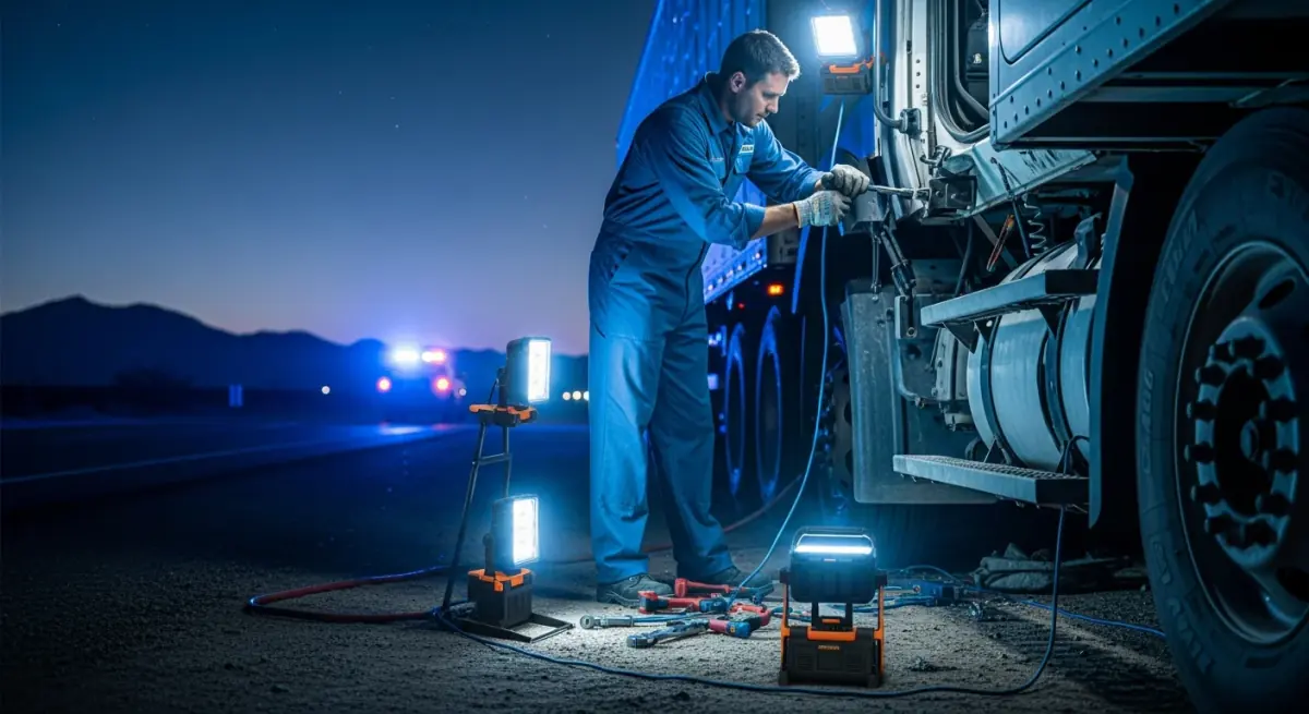 Weldon's technician providing 24/7 emergency roadside truck and trailer repair in Kingman, Arizona
