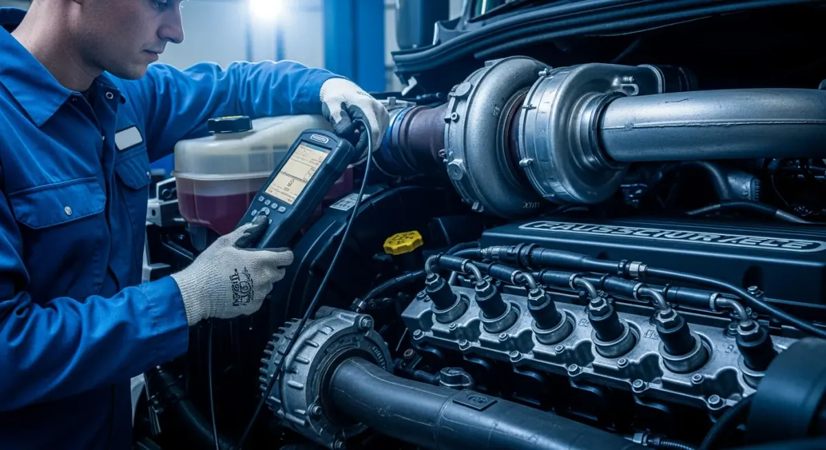 Commercial truck tire service near Kingman AZ — mobile tire team handling steer, drive, and trailer tire replacement on I-40